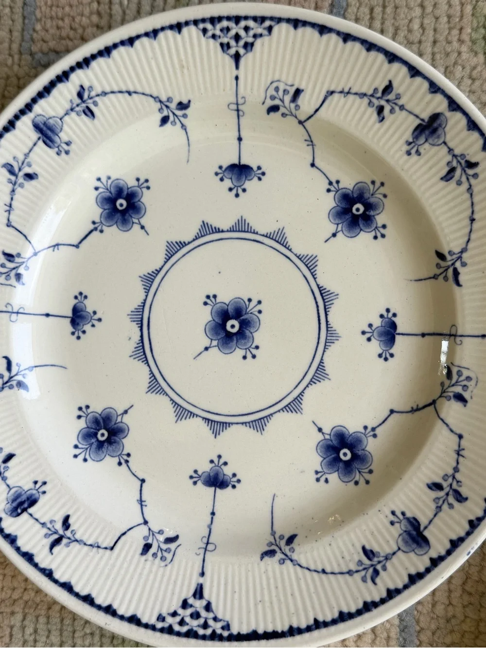 3 Lovely Vintage Denmark Blue by Furnivals, England Plates, 10 Inches